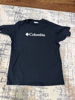 Columbia Black Short Sleeve Tee with White Logo